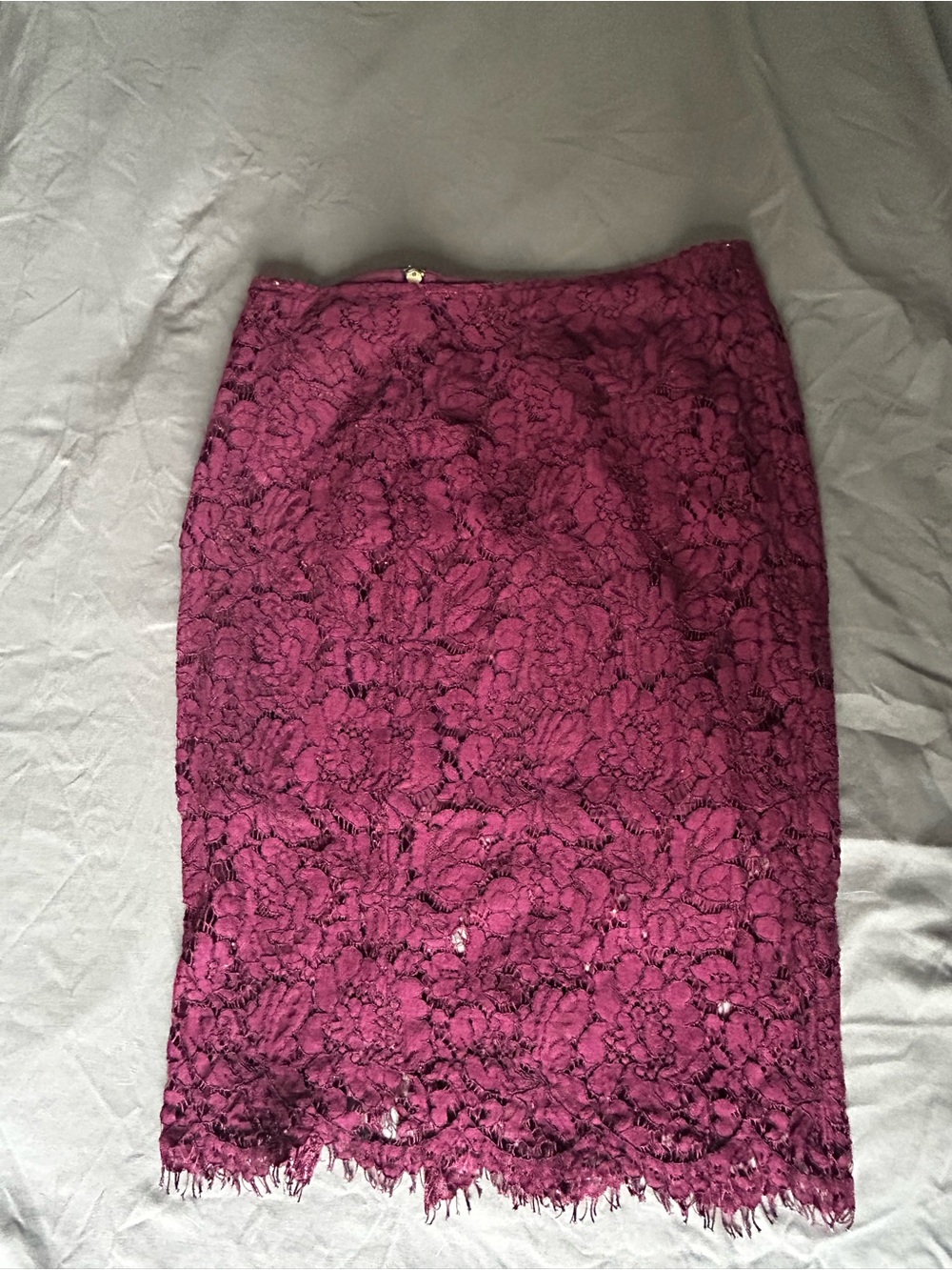Chaser Berry Lace Floral Pencil Skirt